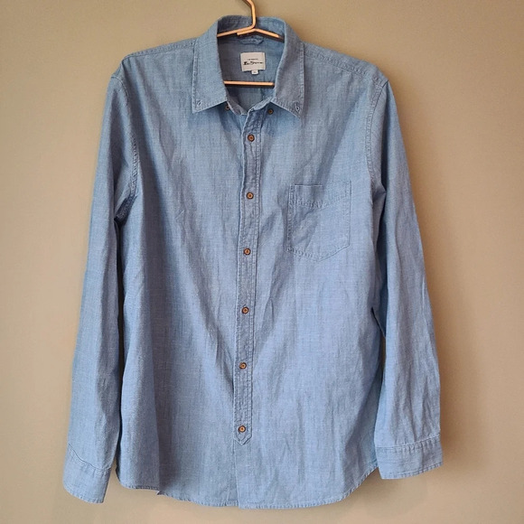 Ben Sherman Chambray shirt dusky blue  men's sz.XL - Picture 1 of 10